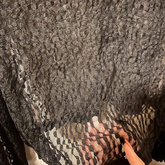 Smoked High Neck Lace Top - Picture 2 of 3